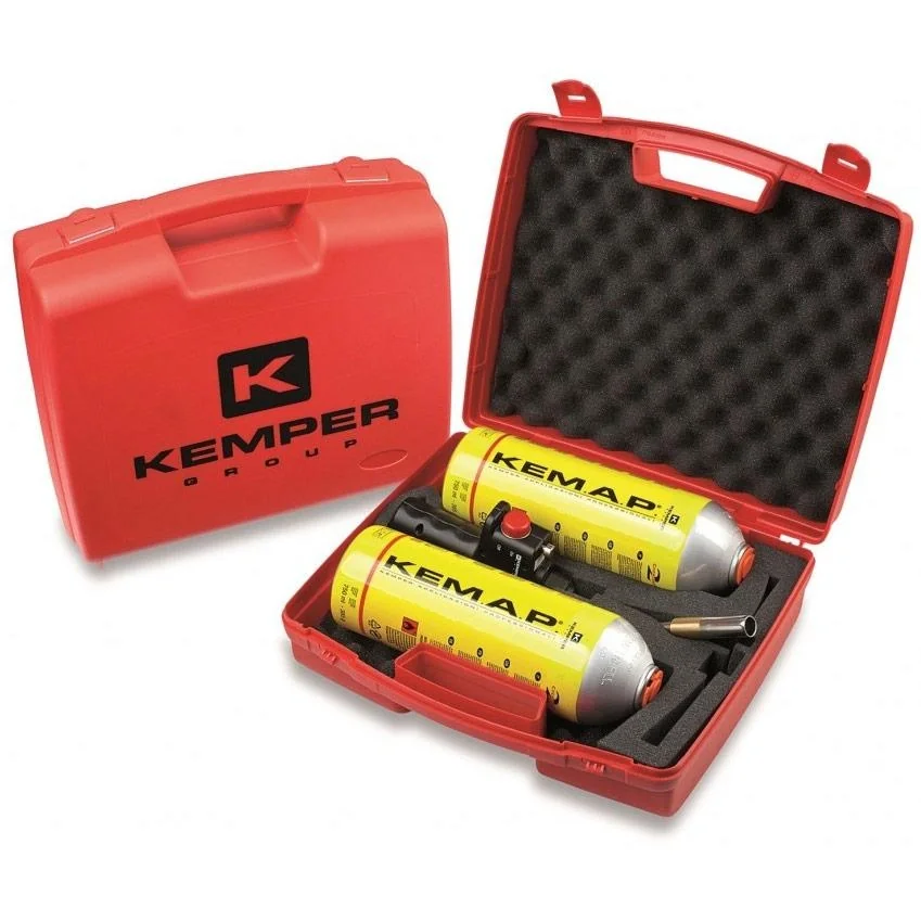 Lötkolben-Hartlot-Set im Koffer - 2400 °C - inkl. 2 Hart- und Weichlotpatronen - 1