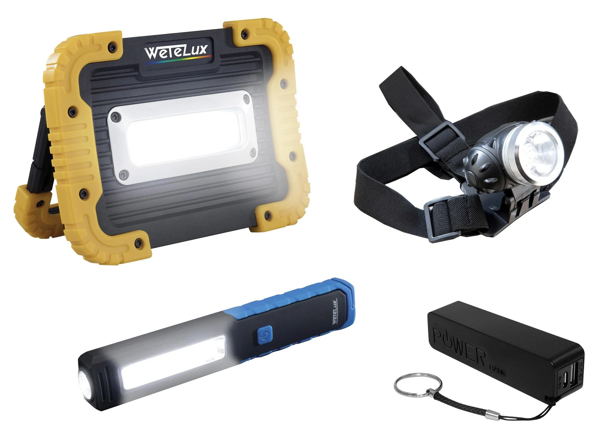 COB LED Mega-Set + Powerbank - 6