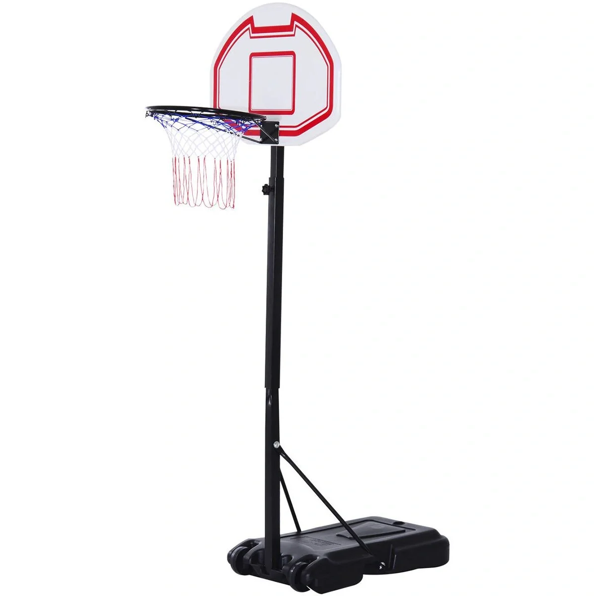 Kinder Basketballkorb mit Ständer schwarz/weiß/rot - 9
