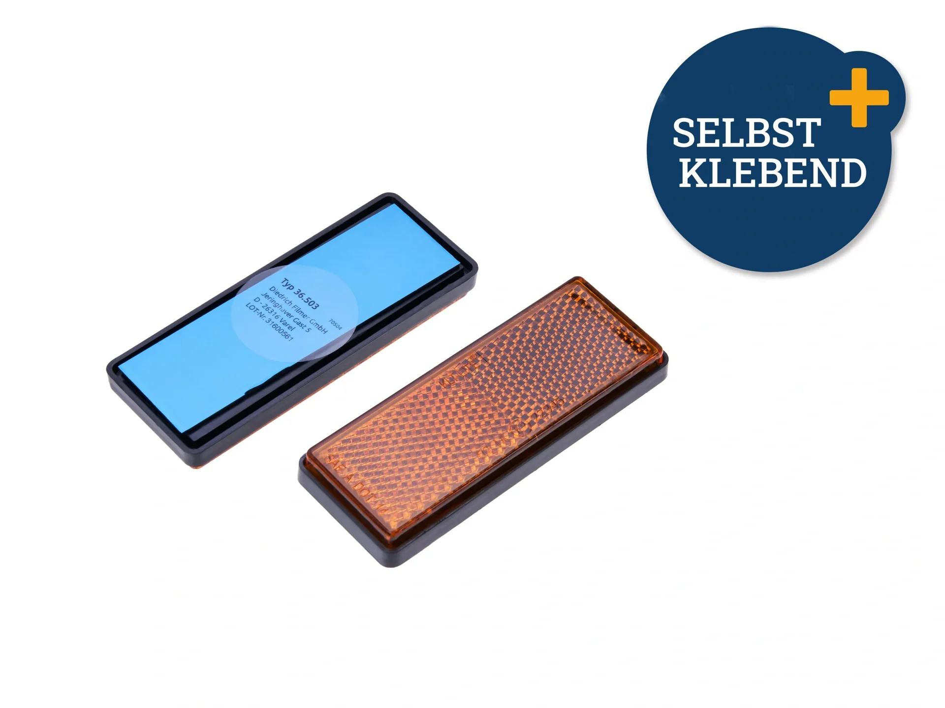 Reflektor, orange, eckig 2 Stück - 2