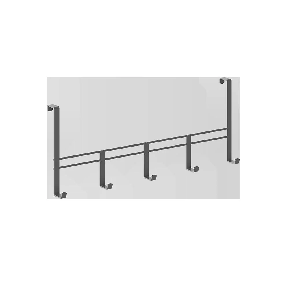 Türhängeleiste "Lava", mit 5 Haken, Schwarz, matt - 3