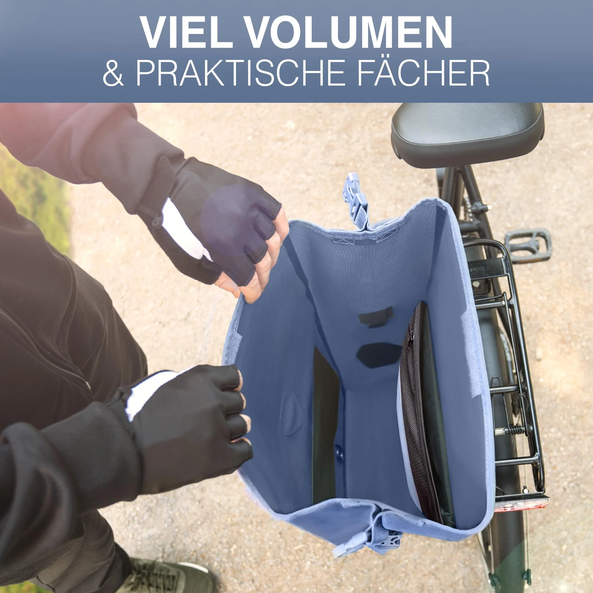 ValkOcean Gepäckträgertasche, Blau - 8