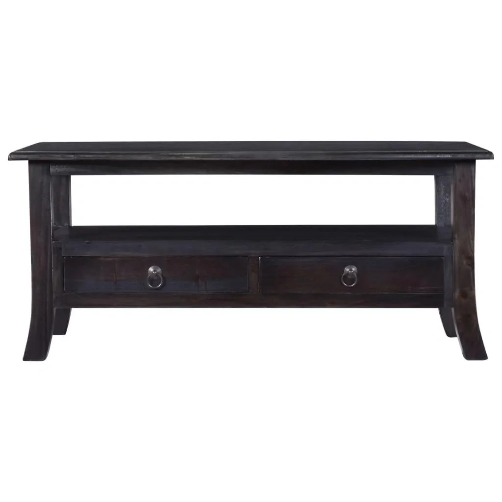Couchtisch 90x50x40 cm massiv Mahagoni hell kaffeefarben - 5