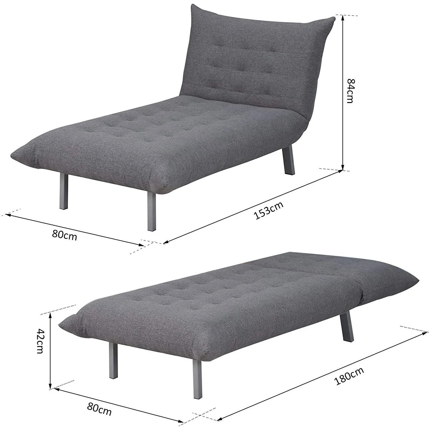 Chaiselongue mit Schlaffunktion - 8