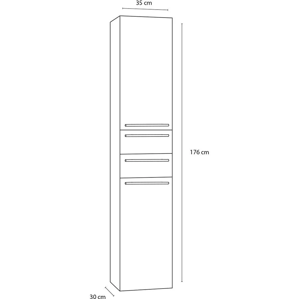 Säulenbox hoch Force, Gris, richtig - 2