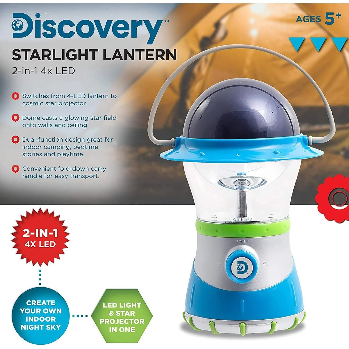 Discovery Mindblow - Sternlampe Laterne - Nachtlicht - 2 in 1 - 8