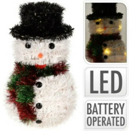 Beleuchteter Schneemann mit 32 LED - 26cm - 1