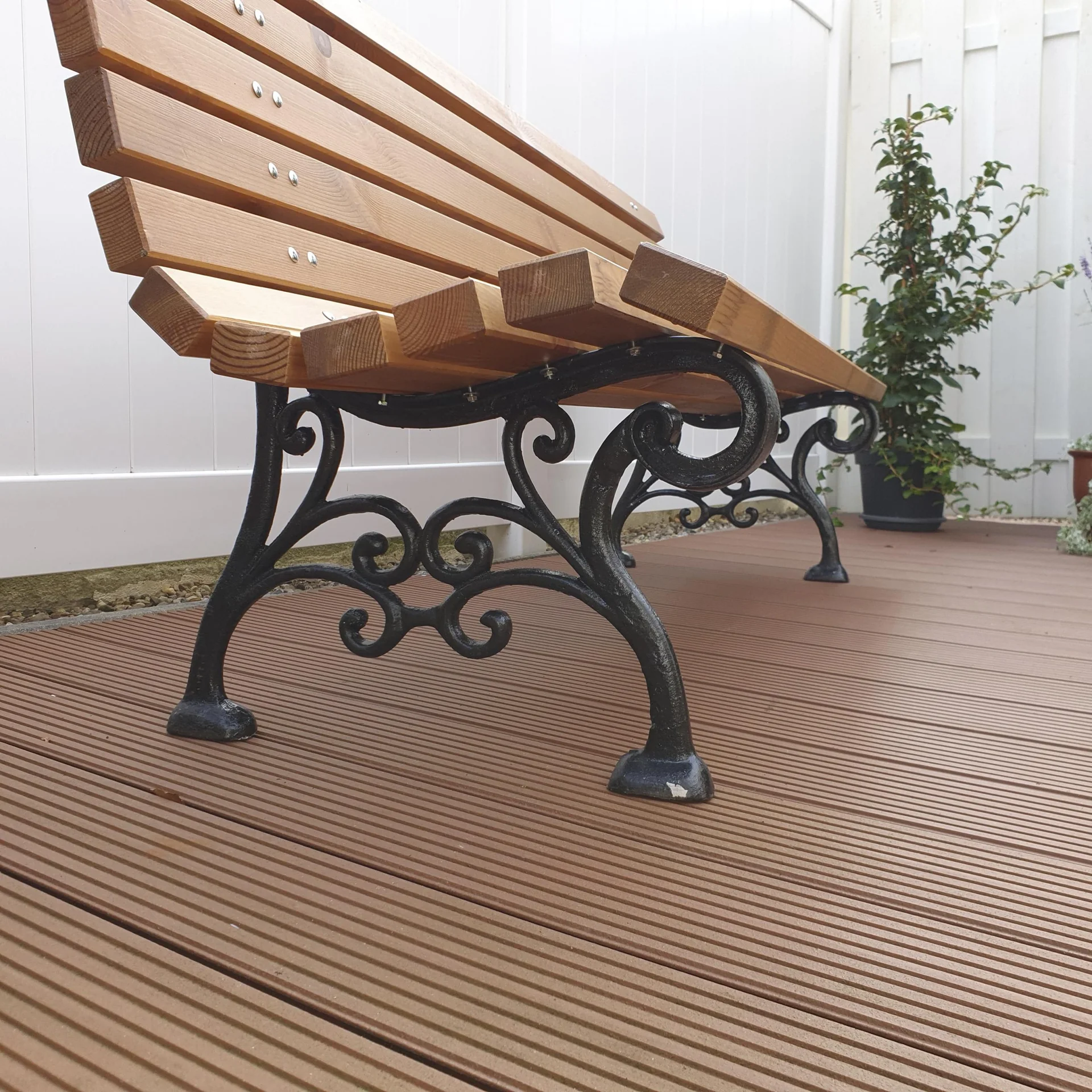 Parkbank Graz, braun lackiert - 3