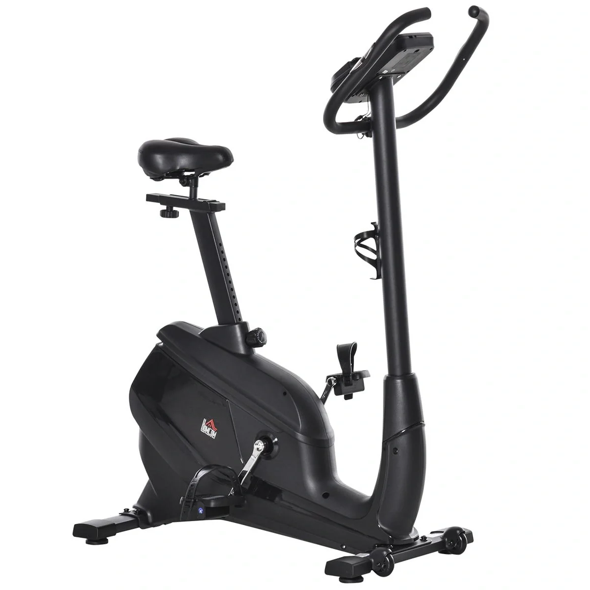 Heimtrainer Fahrradtrainer Trimmrad Magnetisch Pulsmessung LCD-Computer-Display Fitness Fahrrad einstellbar 150 kg Stahl - 4