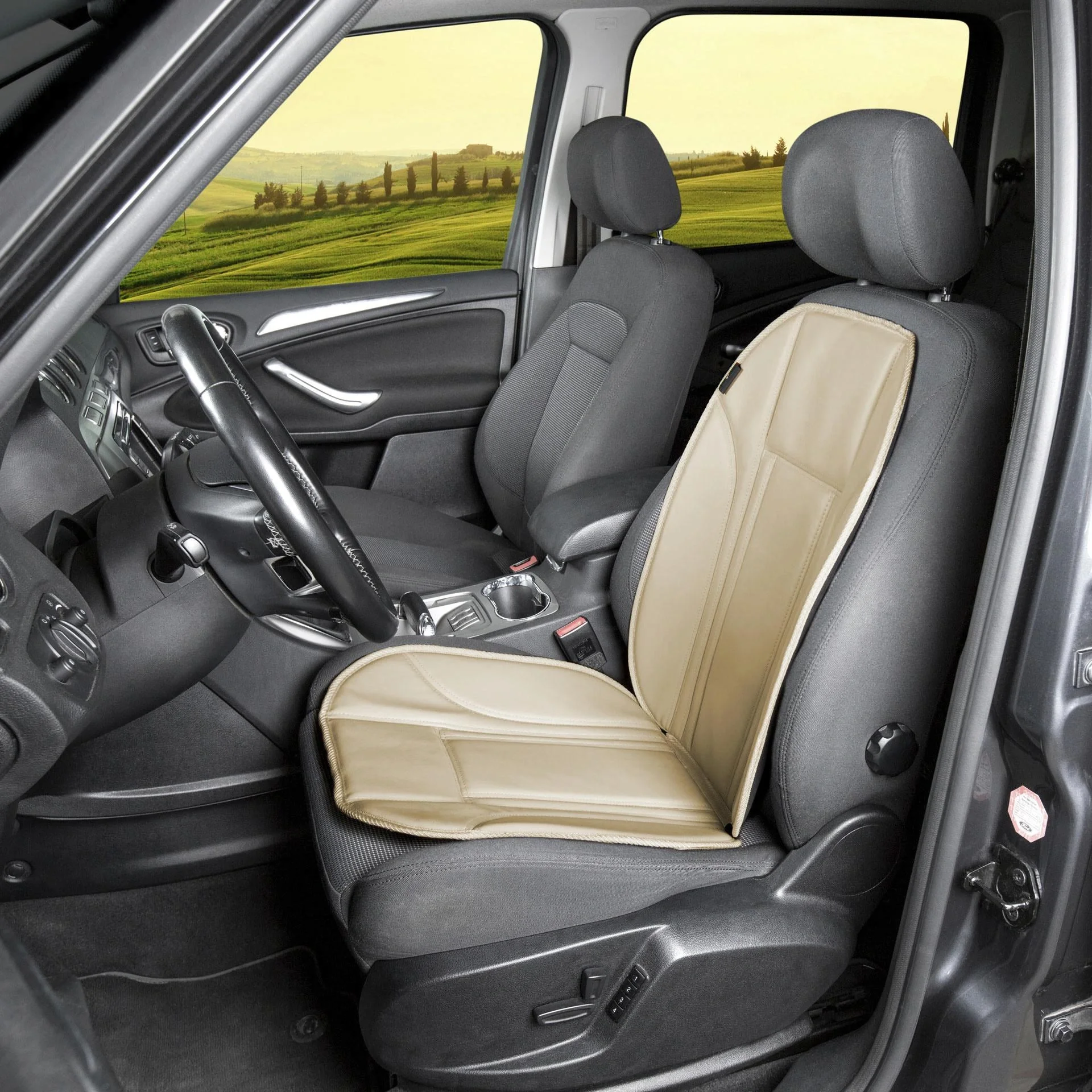 Sitzaufleger aus Kunstleder Ravenna beige - 3