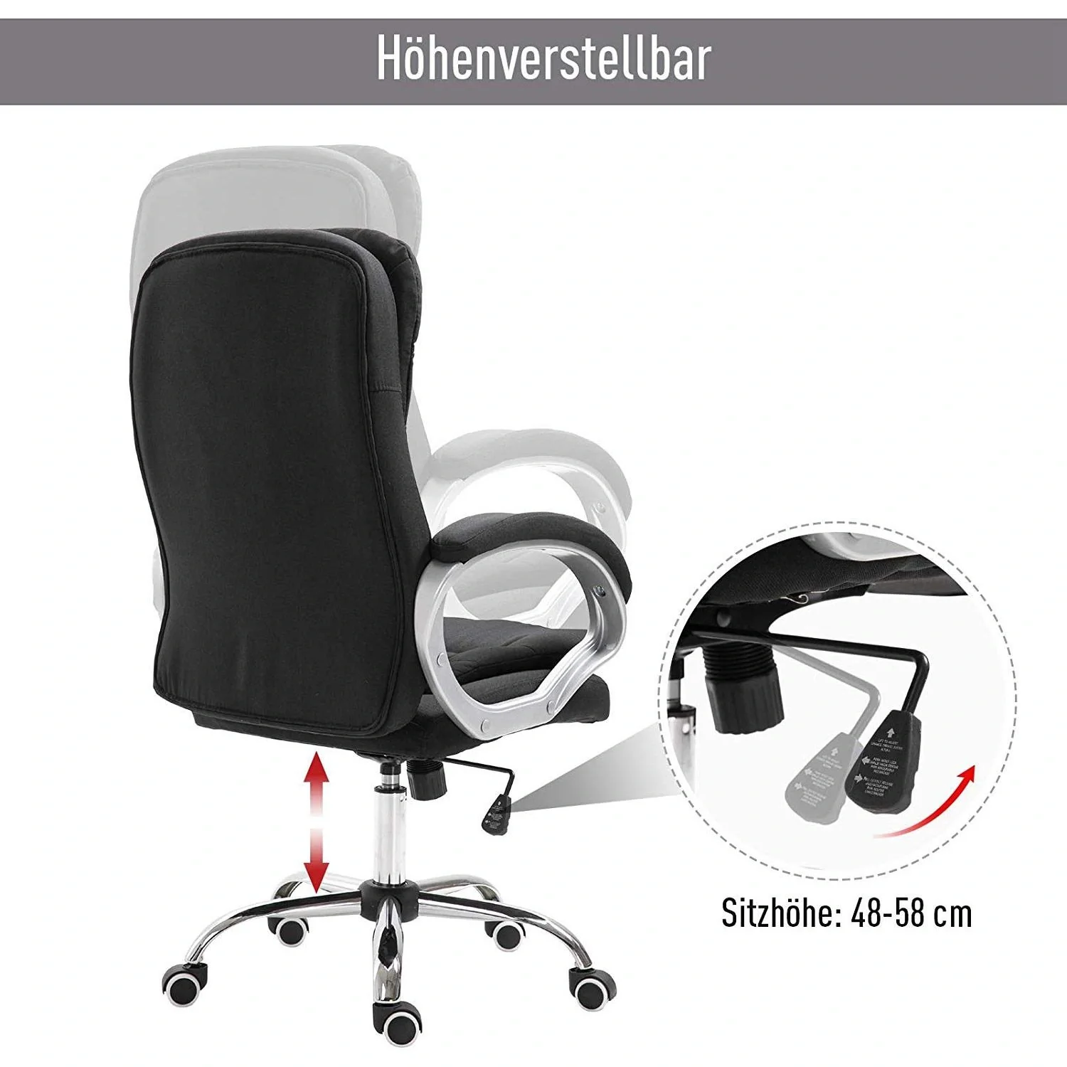 Bürostuhl mit hoher Rückenlehne - 1