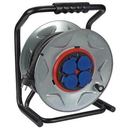 PROFI-KABELTROMMEL MIT 'ANTI-TWIST'-SYSTEM - NEOPREN - 40 m - 3G2.5 - 4 STECKDOSEN - SCHUTZKONTAKT (DEUTSCHES SYSTEM) - 1