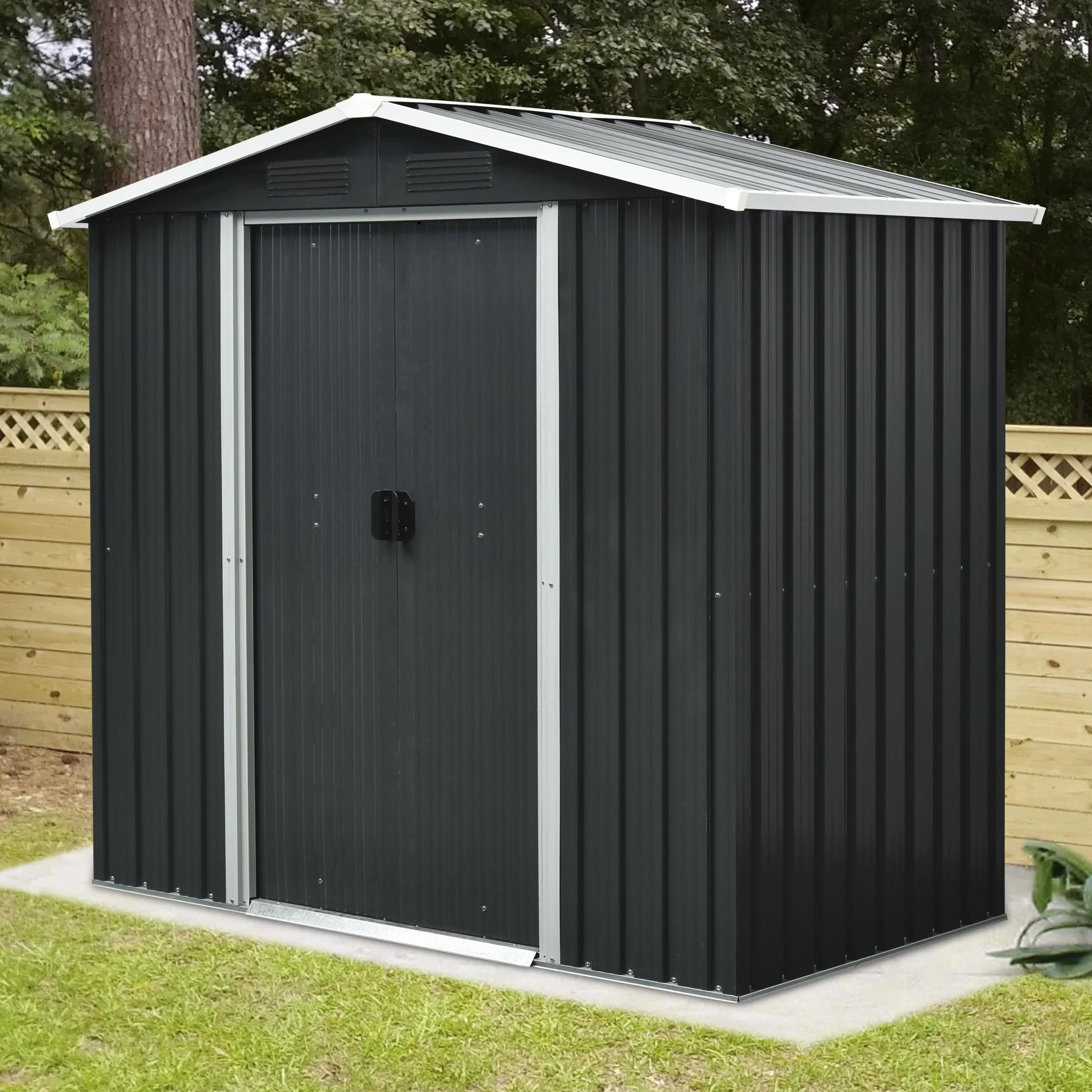 Gerätehaus Düsseldorf II 64, Schiefer/Creme - 7