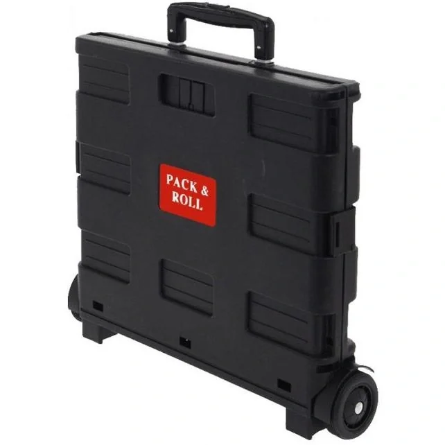 Boodschappentrolley vouwkrat zwart - 2