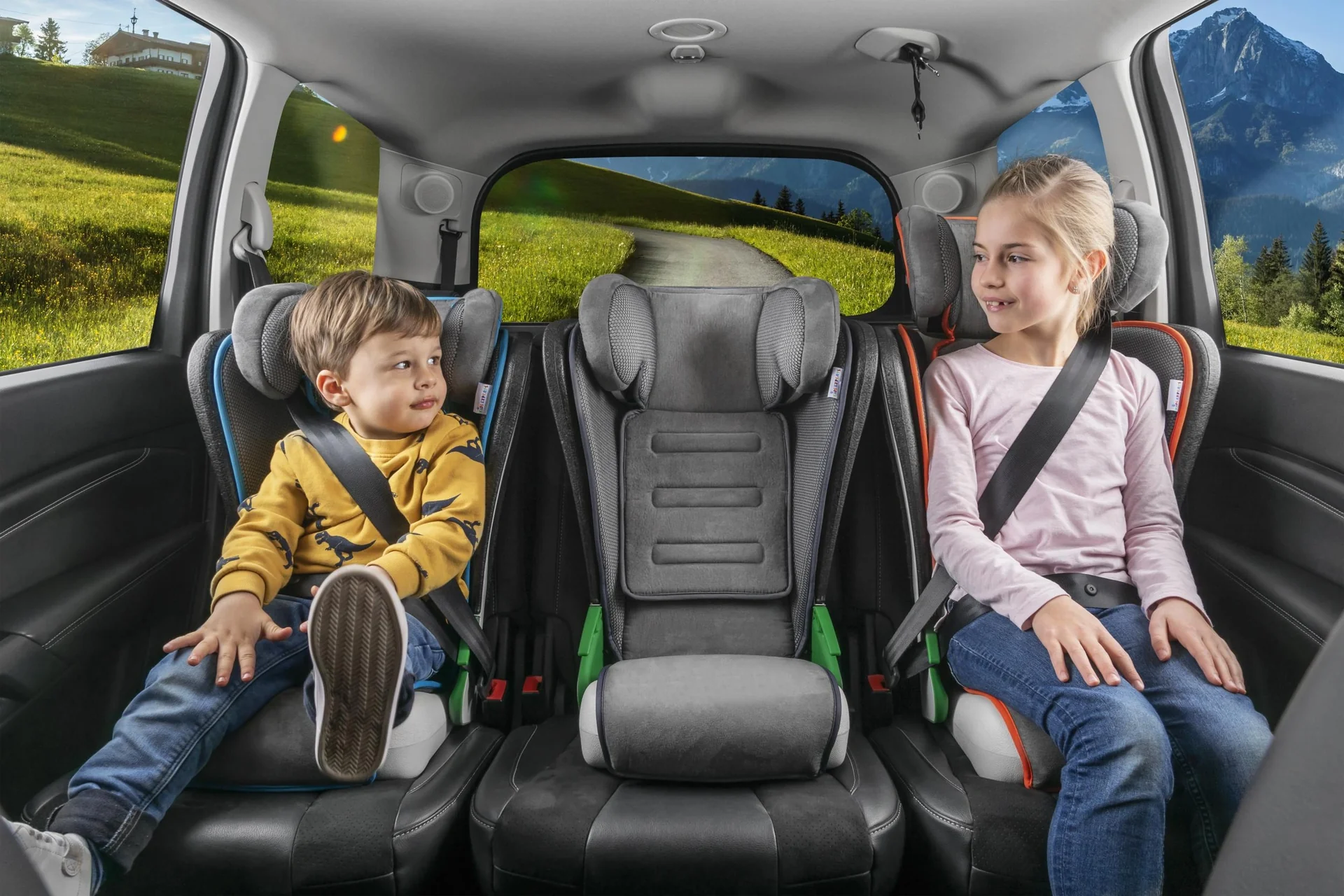 Kindersitz Noemi, klappbarer Auto-Kindersitz, anthrazit - 8