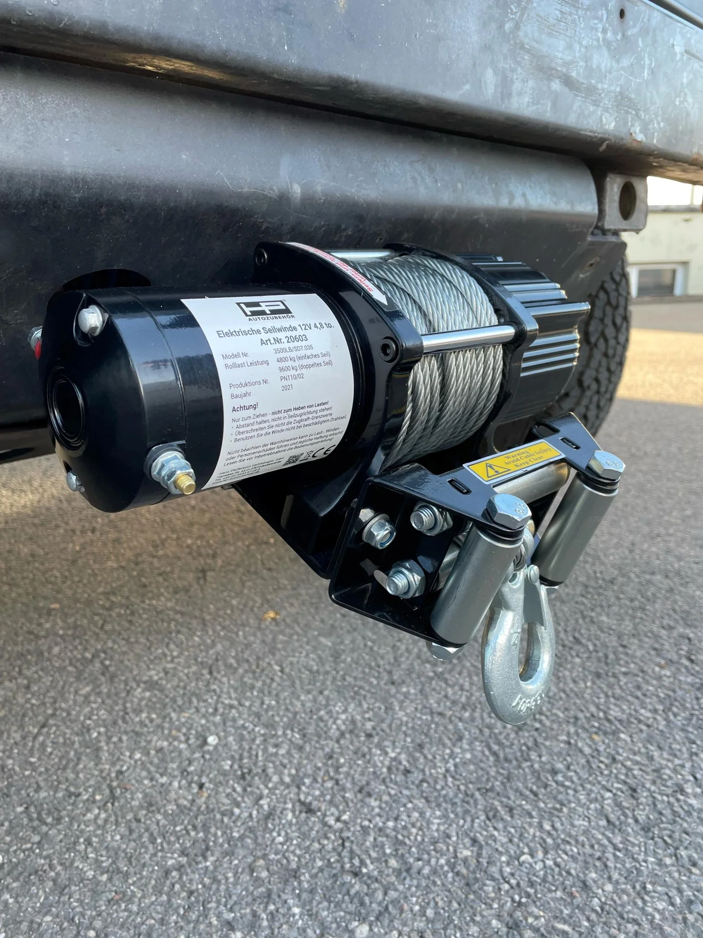 Motor-Seilwinde Profi 4.800 kg mit Funkfernbedienung - 5