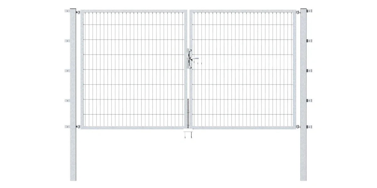 Doppeltor Flexo mit Zubehör, feuerverzinkt, Breite 350 cm, Höhe 80 cm, PF: 80x80 cm - 2