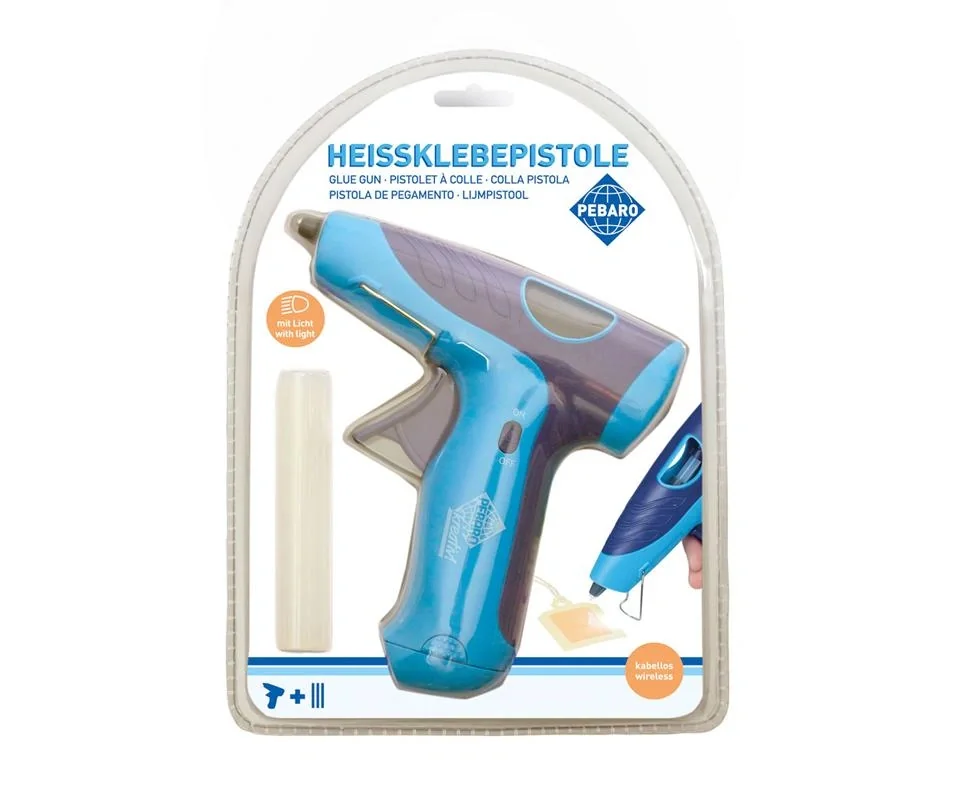 Kabellose Heißklebepistole mit Beleuchtung, ink. 3 Klebesticks - 3