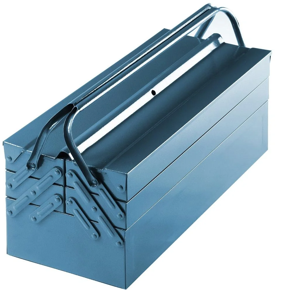 Stahl-Werkzeugkasten blau 53x20x20cm - 7