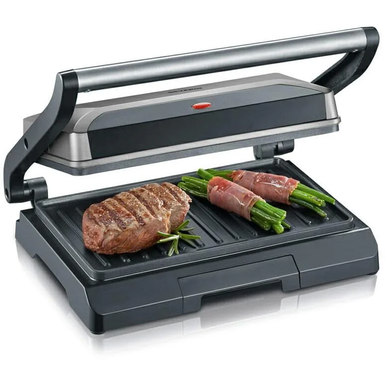 Kompaktes Multigrillgerät - 800 Watt - Grau - 9