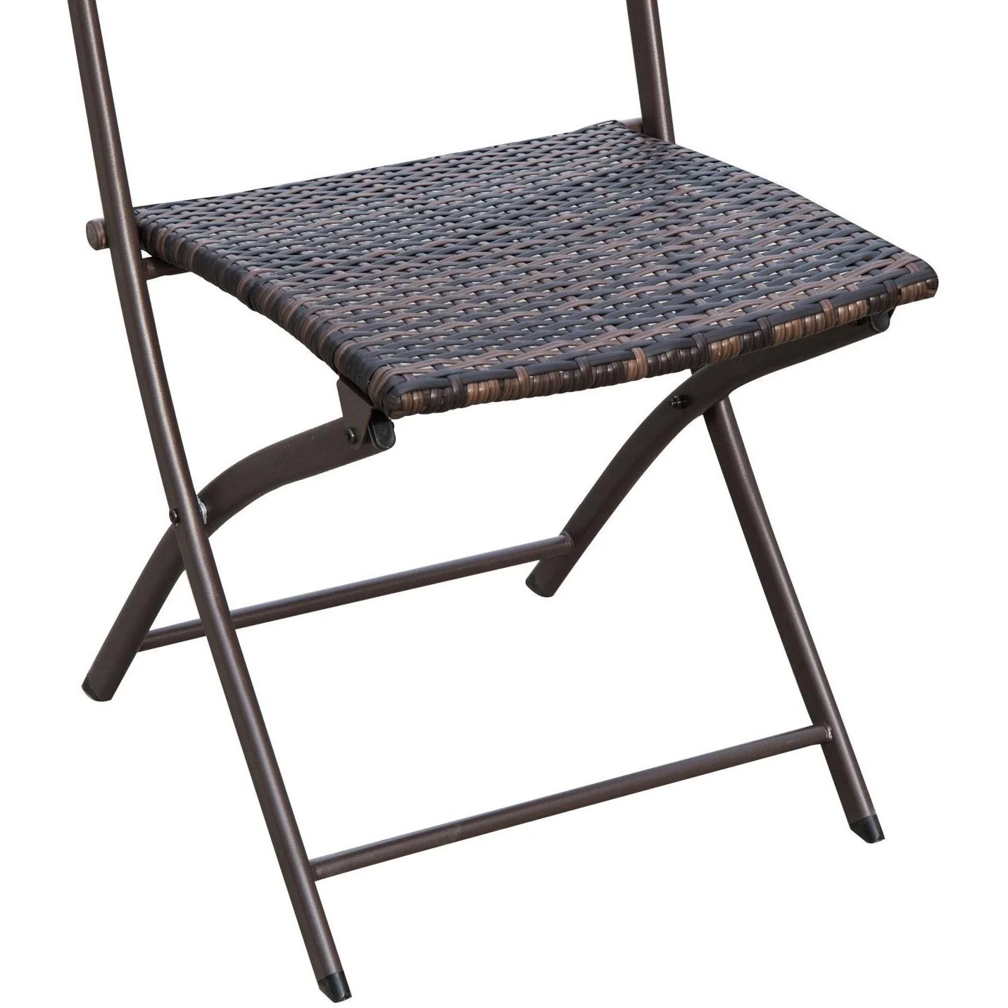 Bistroset Balkonset 3 tlg, Polyrattan Klappbar Braun - 8