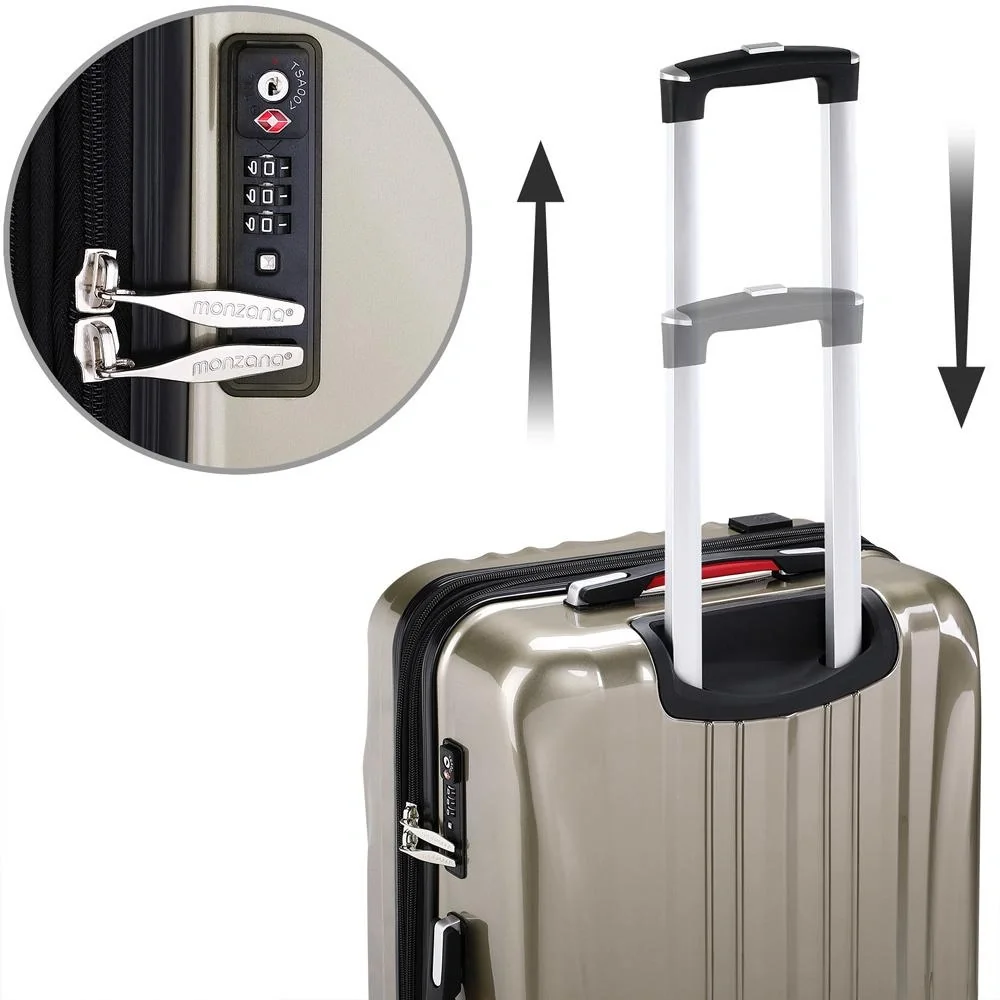 Hartschalenkoffer Ikarus Champagne L aus ABS 38l 55x35x20cm - 5