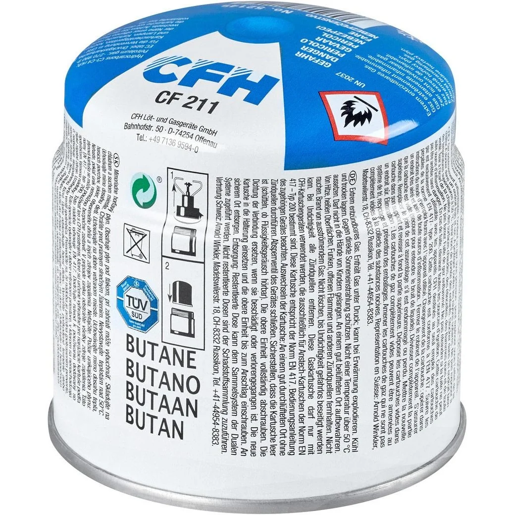 Lötbrenner mit Piezo-Zündung - 1700W - 1200°C MIT CFH-Gaseinfüllstutzen 190 g - 6