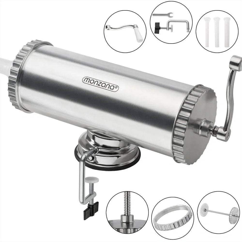 Wurstfüller - Vertikal - inkl. 4 Aufsätze - 2,5kg Fassungsvermögen - 5