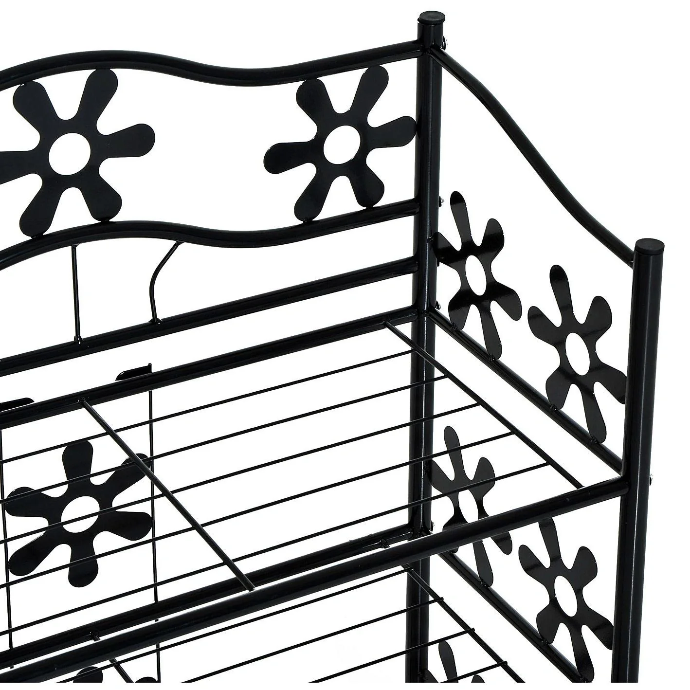 Schuhregal Metallregal Pflanzenständer Schuhablage Standregal 3 Etagen Metall Schwarz 59 x 29,8 x 72 cm - 4