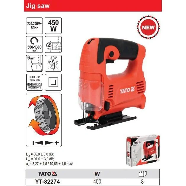 Stichsäge - 450W - 3100 min-1 - 4