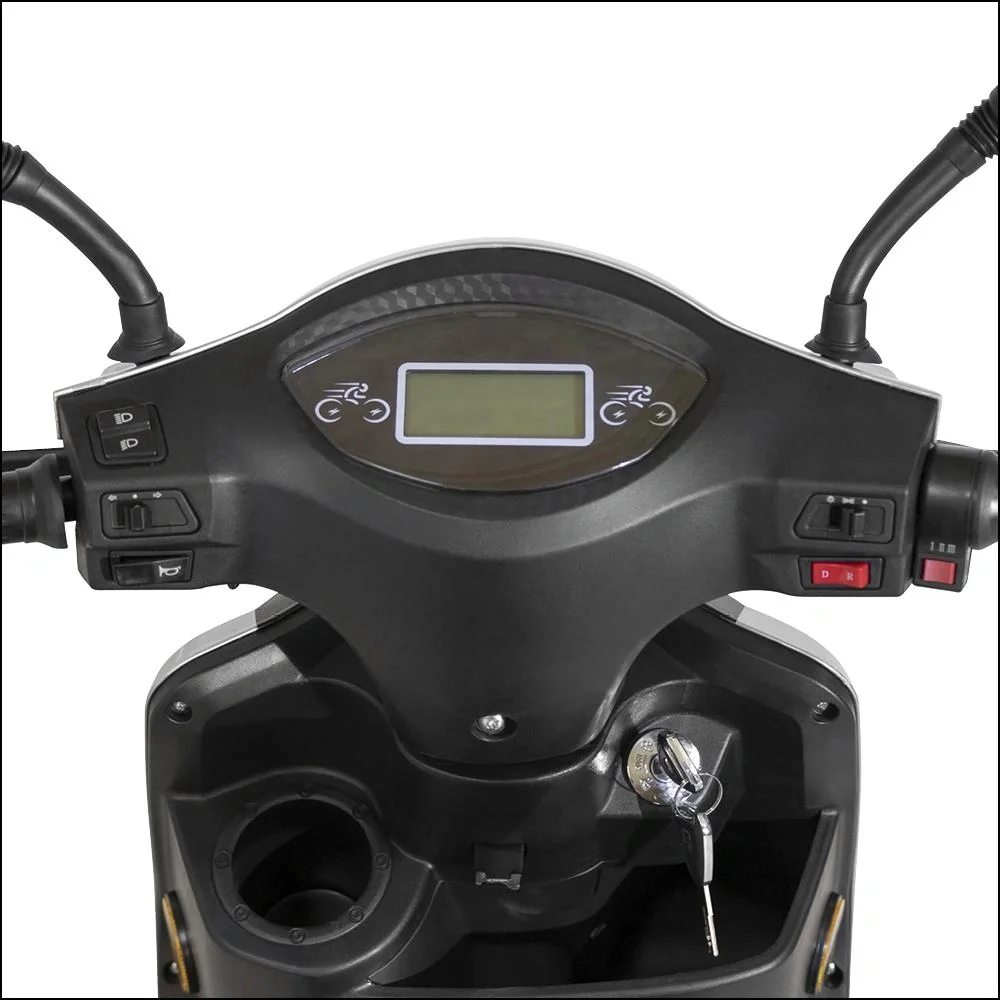 3-Rad E-Mobil Bologna 25 km/h silber inklusive Wind- und Wetterschutz - 9