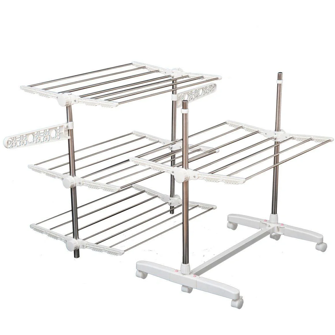 Mobiler Wäscheständer Wäscheturm mit 4 Ebenen klappbar - 8