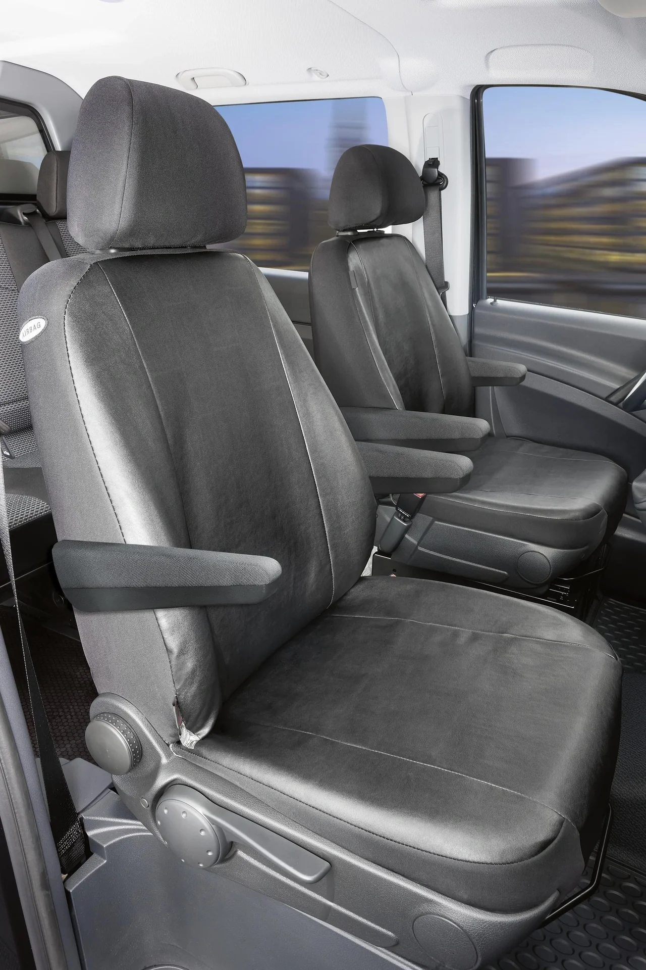 Passform Sitzbezüge - Kunstleder für Mercedes Viano W639 und Vito W639 ab BJ 06/2003 bis 05/2014 - 1