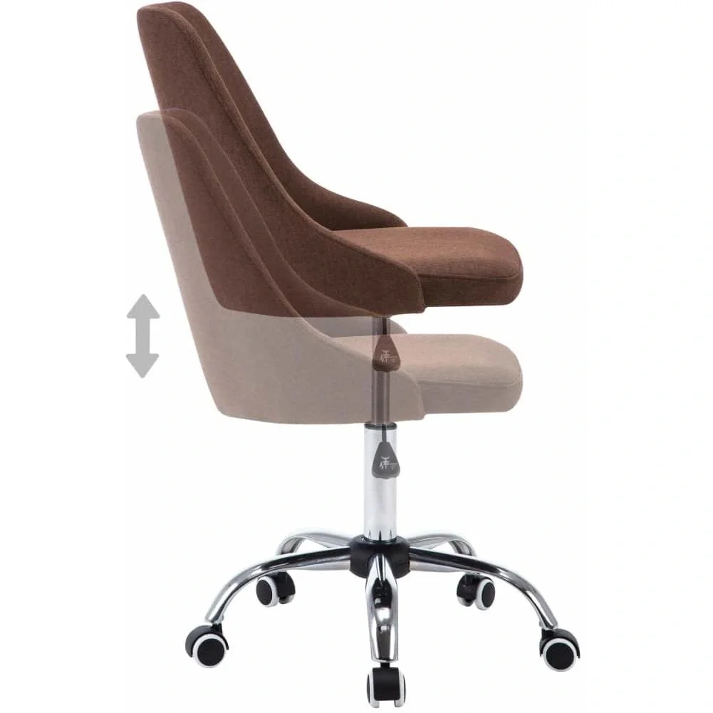 Esszimmerstühle 2 Stück Stoff braun - 1