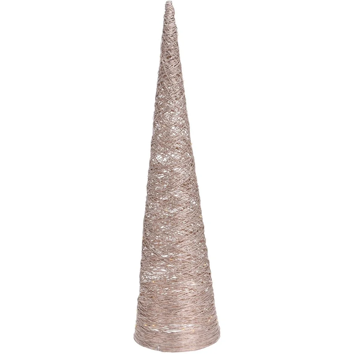 Dekorativer Lichtkegel - Pyramide 40 LED - H80cm - Gold - 4