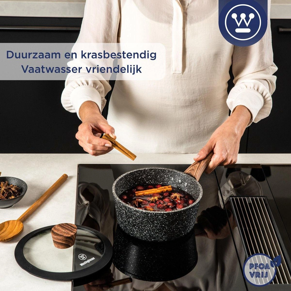 Kochtopf Induktion - Ø20 cm - Schwarzes Marmorholz - Sonderedition - 7