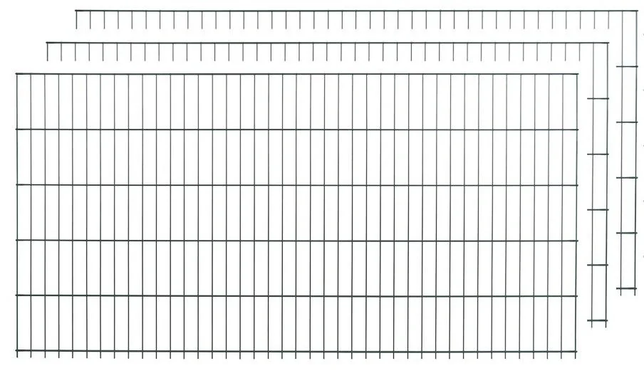 Doppelstabmattenset grün 3 Stück  a 103cm x 200cm - 3