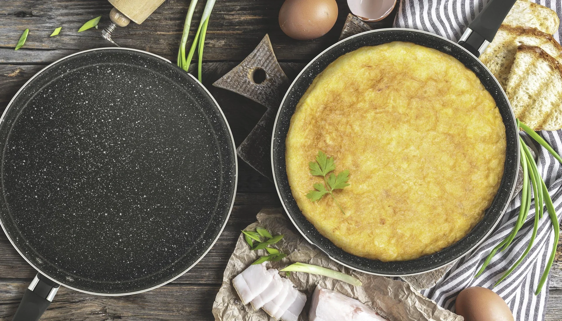 Induktions-Wendepfanne 2-tlg. - 2in1 - Ø 24 x 8 cm, Aluminium - 4