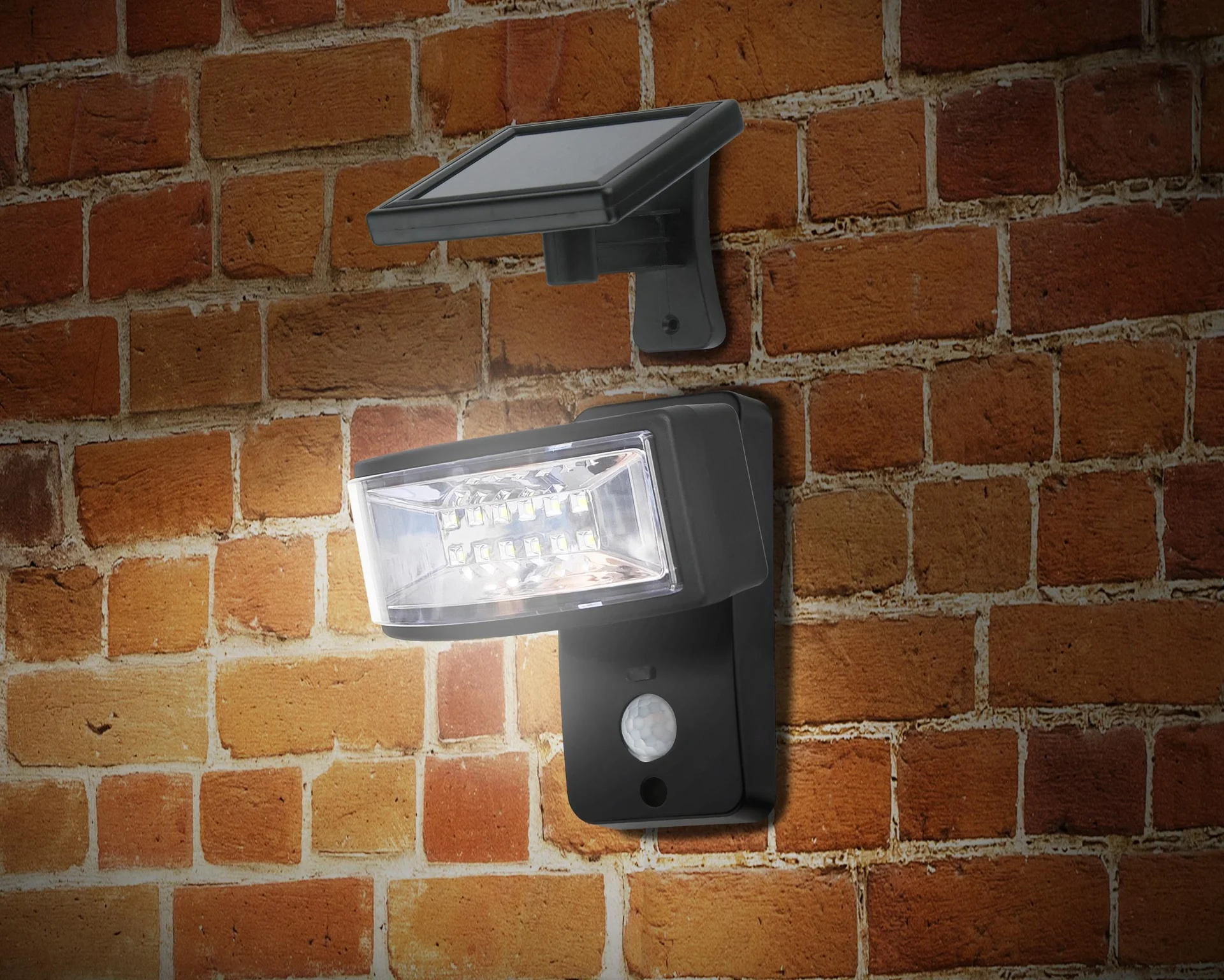 LED Wandleuchte mit separatem Solarpanel und Bewegungsmelder - 5