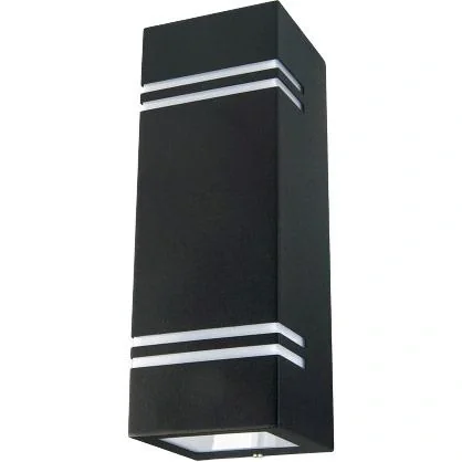 VT-7662 Wandleuchte für Außen Auf/Ab - GU10 - Edelstahl - Schwarz - IP44 - 1