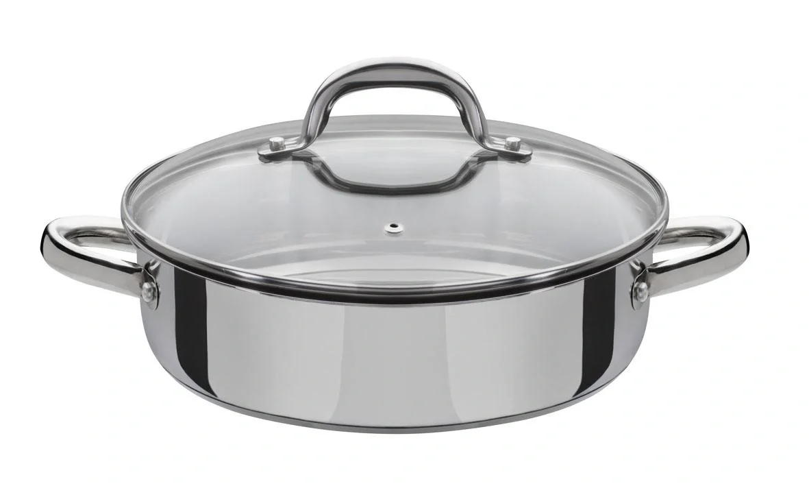 Brat- und Servierpfanne mit Glasdeckel "Montreal", Edelstahl, 24 cm, 2,8 Liter - 2