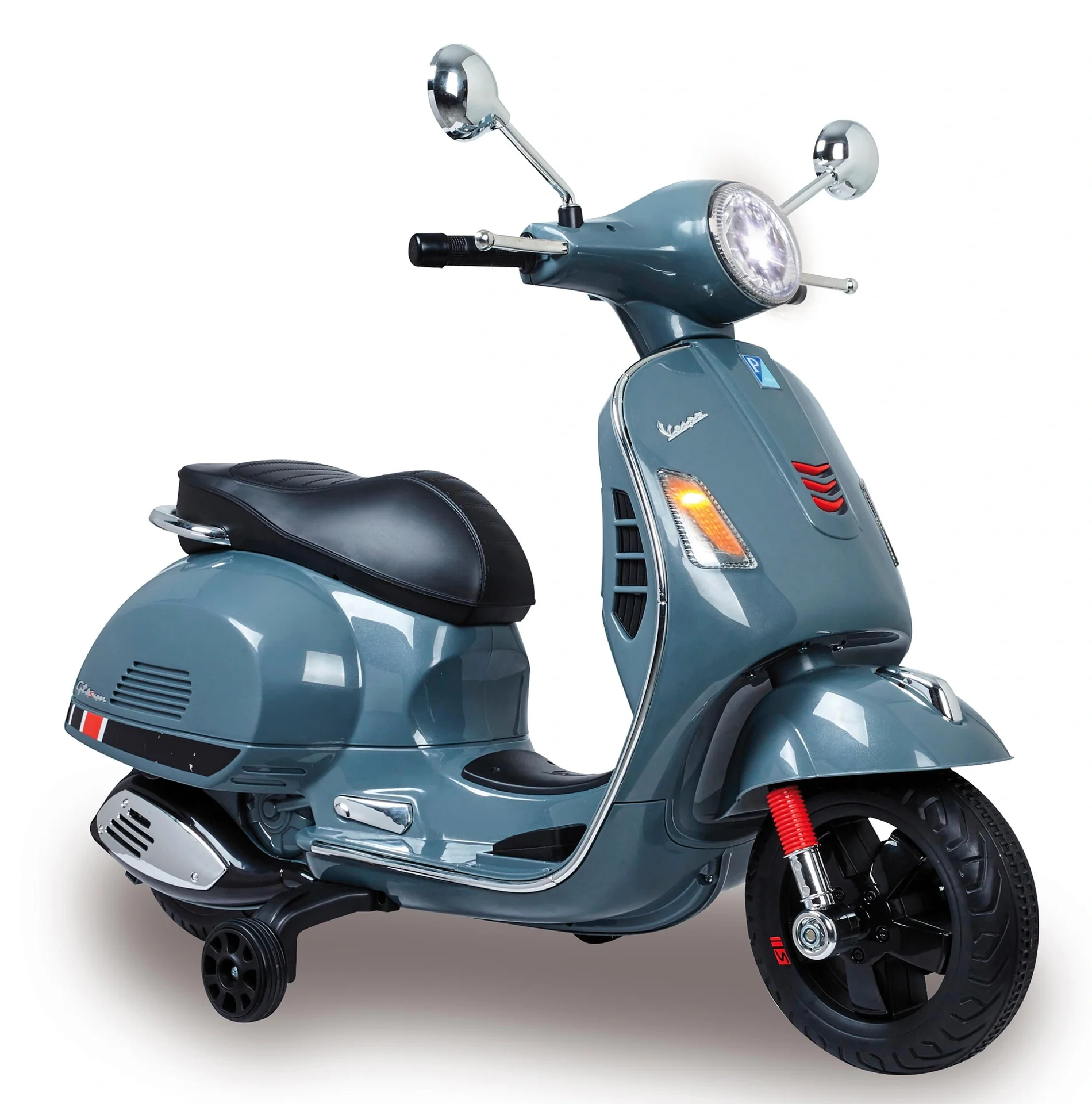 Ride-on Vespa für Kinder, 12 Volt, Grau - 5