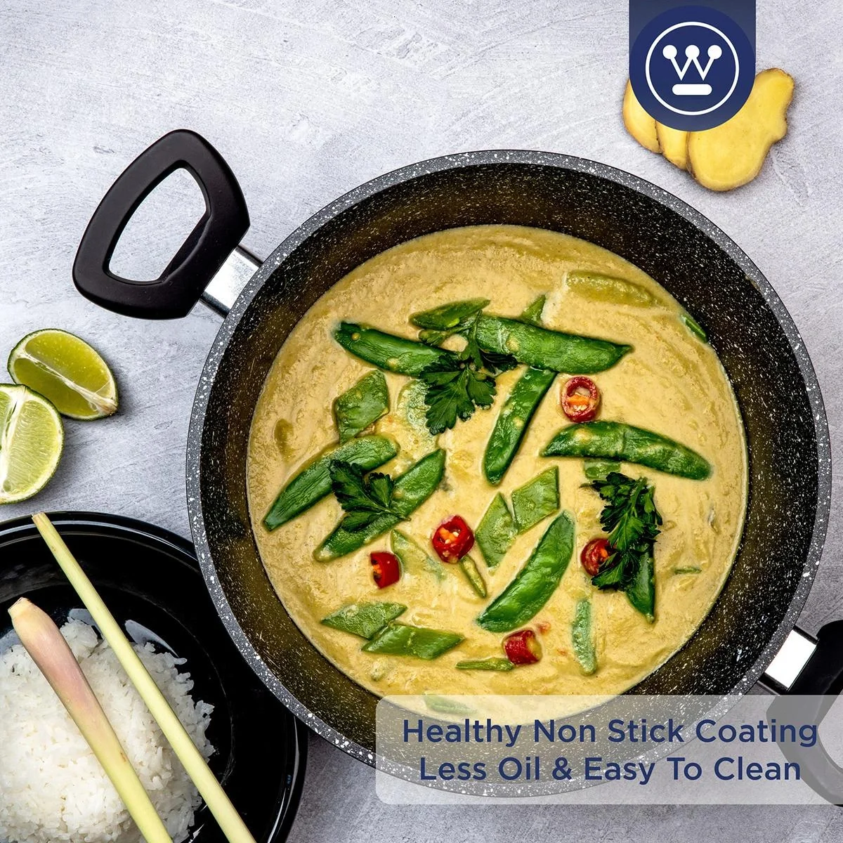 Bratpfanne Ø24 cm (12.5") Schwarzer Marmor - 7