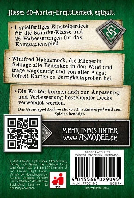 Arkham Horror Das Kartenspiel - Winifred Habbamock ( Ermittler Deck ) - 2