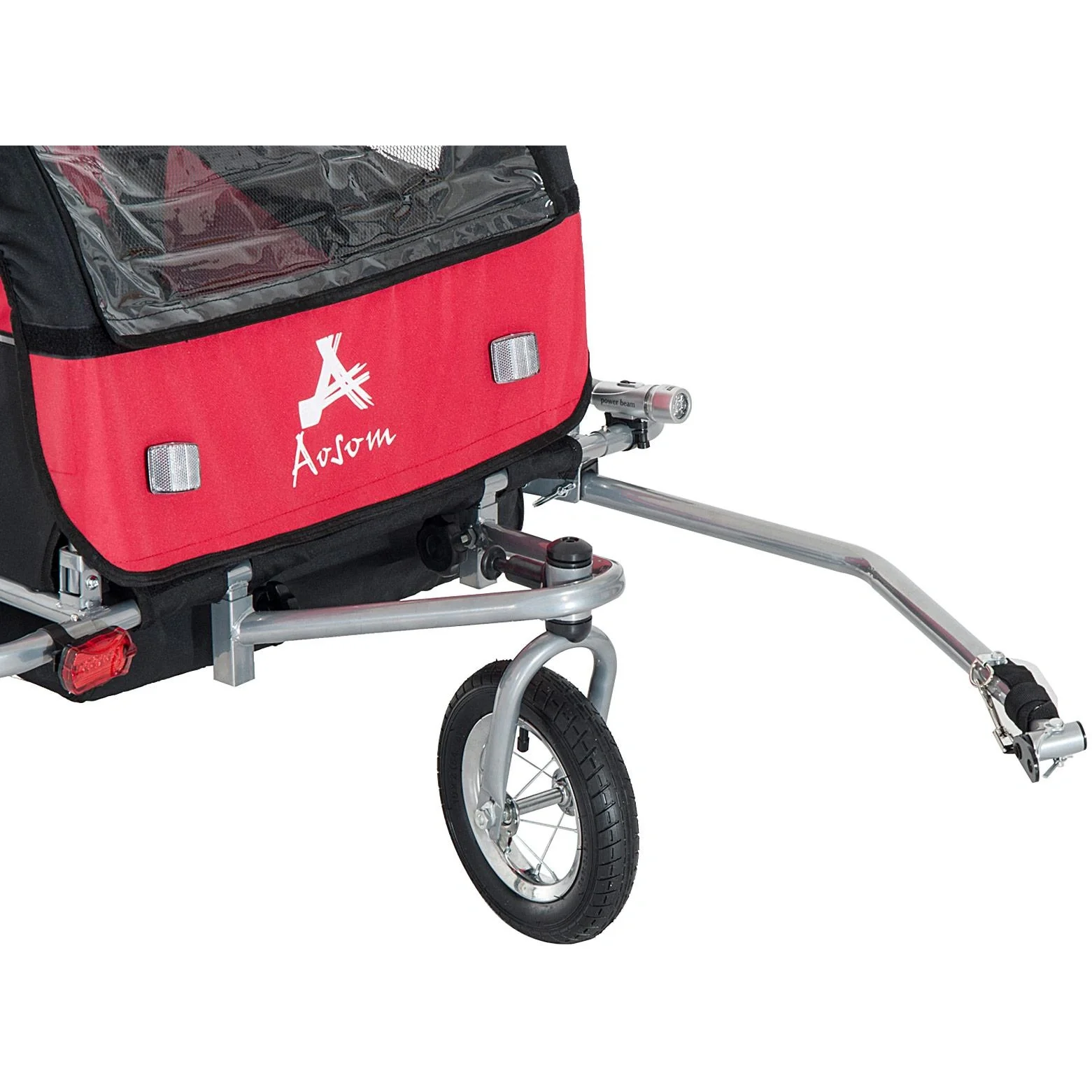 Fahrradanhänger Kinder Rot-Schwarz 2 in 1 Jogger - 7