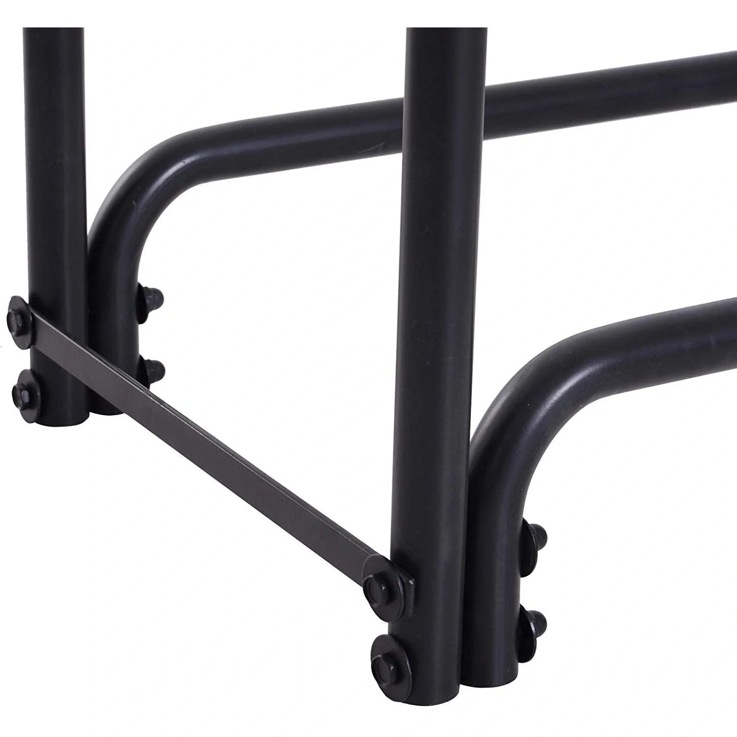 Kaminholzregal Brennholzregal Feuerholzregal Holzablage Metall 300kg belastbar Schwarz 200 x 39 x 120 cm - 5