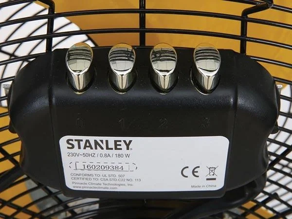 Bodenventilator Stahl Ø 51 cm Schwarz/Gelb - 4