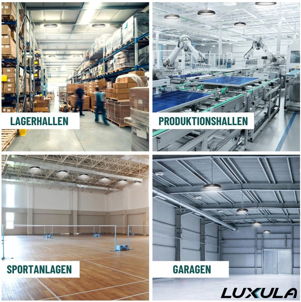 LED-HighBay in UFO-Form bietet 100 W, 9400 lm, 5000 K (neutralweiß) und IP65 Schutz. - 10