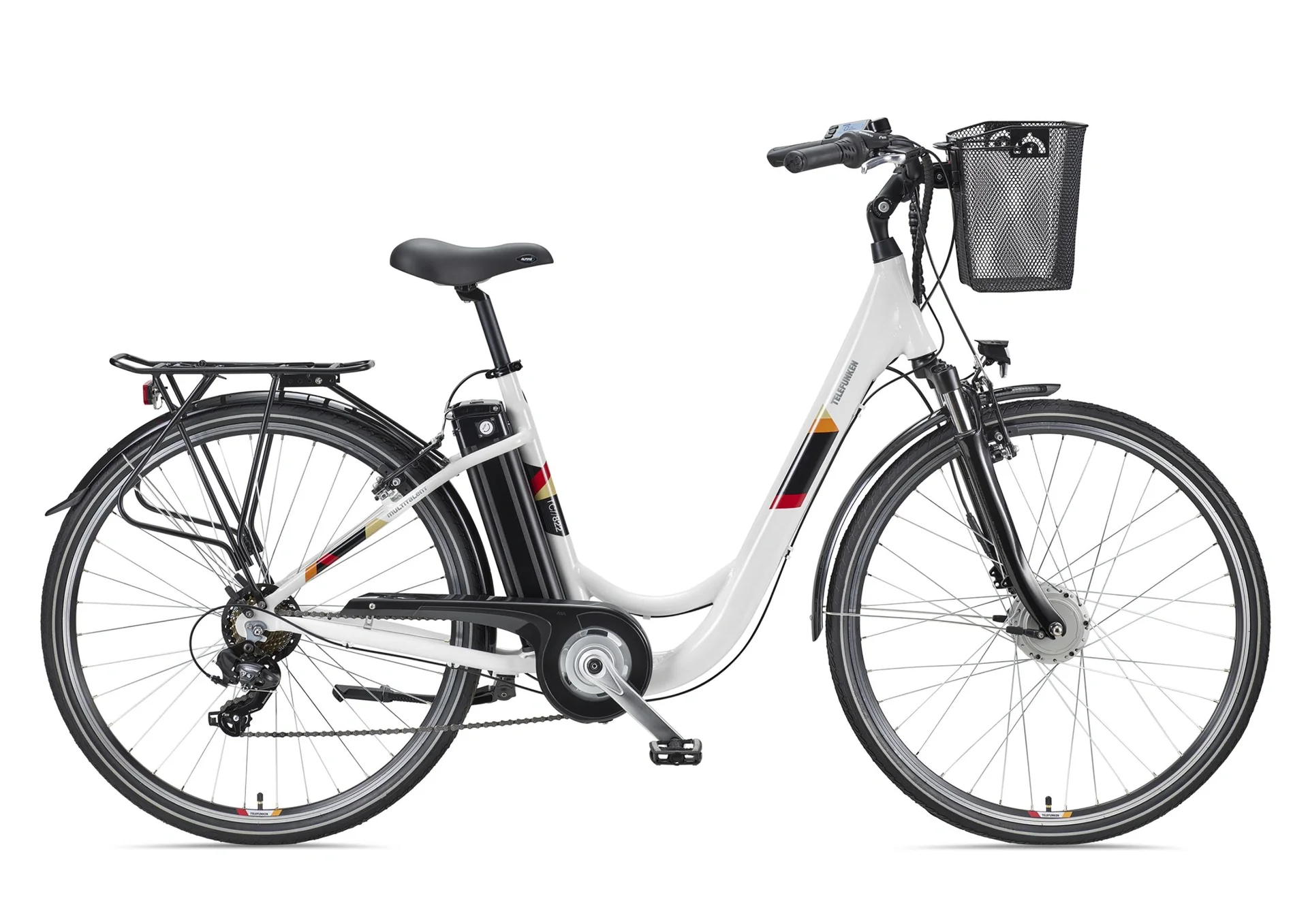 Unisex Alu-City E-Bike, 28 Zoll, 7-Gang Kettenschaltung, weiß, Multitalent RC822 - 8