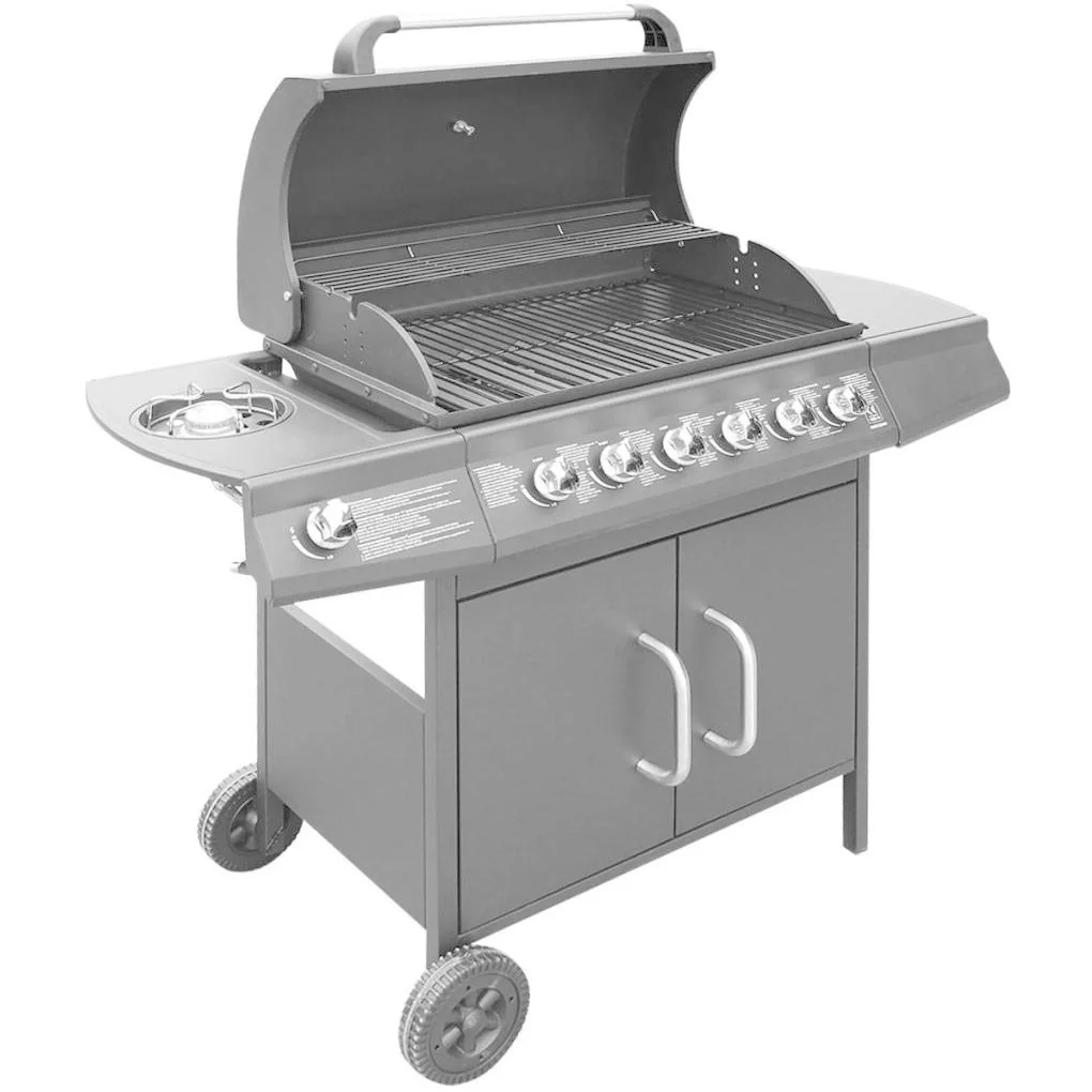 Gasgrill 6+1 Kochzone schwarz - 1